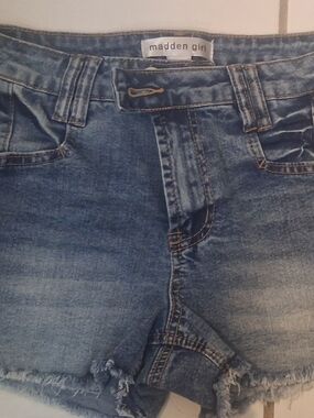 Madden Girl Women's Blue Denim Shorts